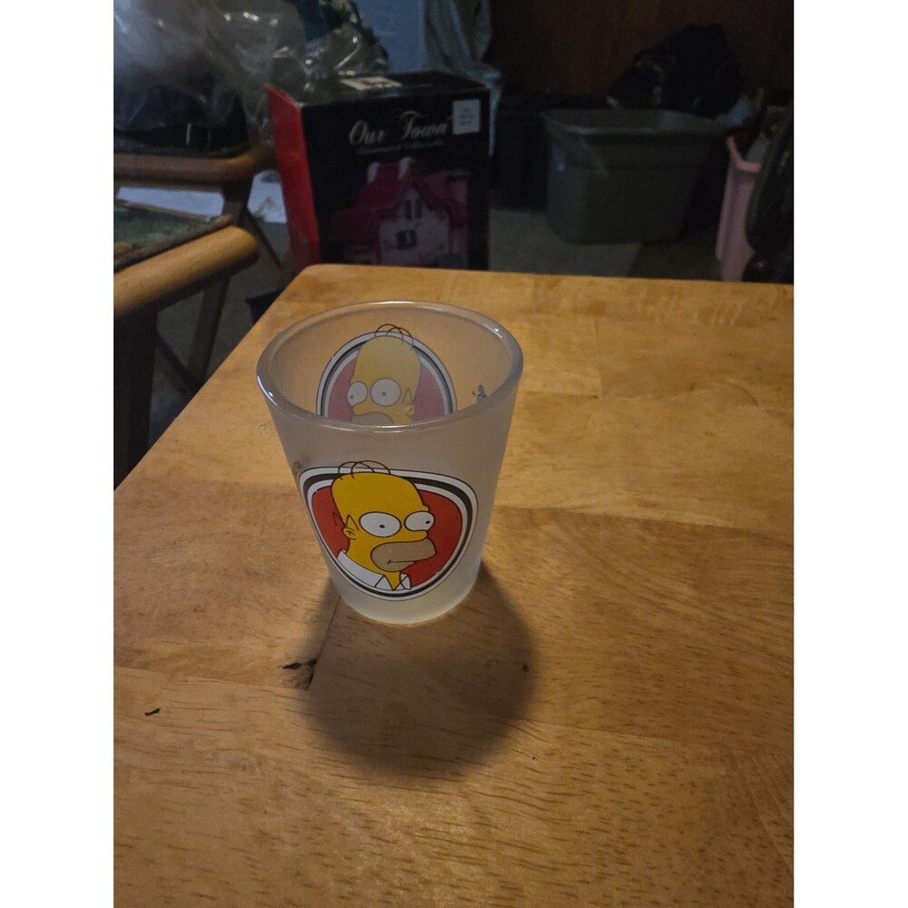 2002 Homer Simpson Shot Glass Moes Fox Simpsons Edition 1 Downpace